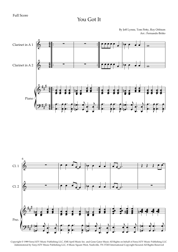 You Got It (arr. Fernando Britto)