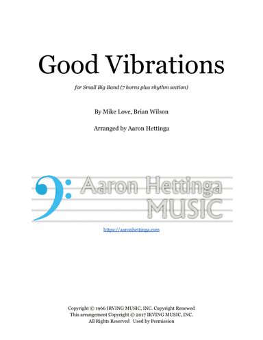 Good Vibrations (arr. Aaron Hettinga)
