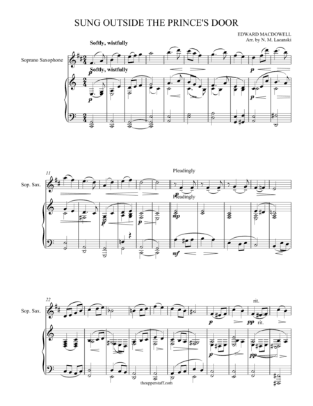 Sung Outside the Prince's Door (arr. Nick Lacanski)