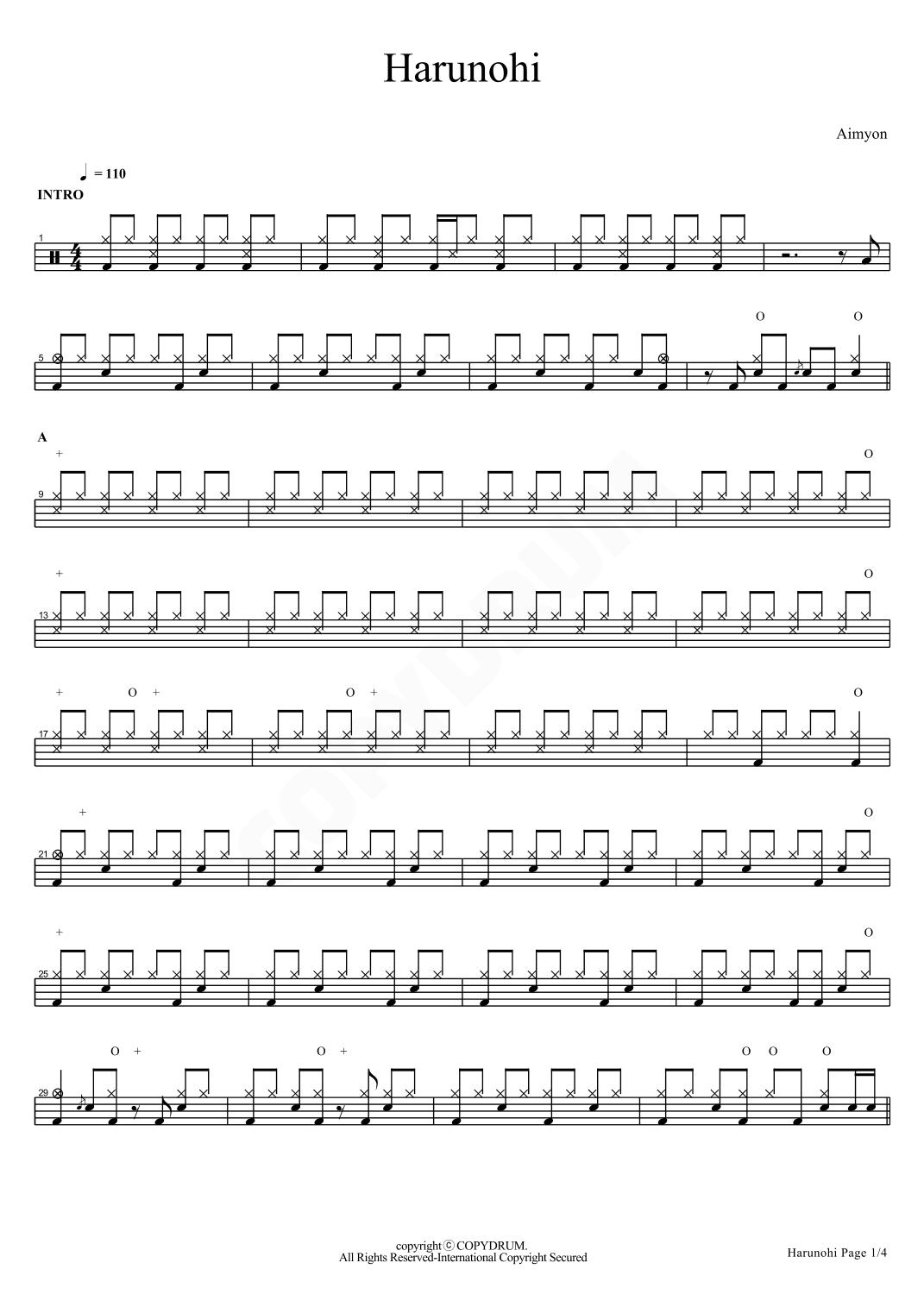 Harunohi (arr. COPYDRUM)