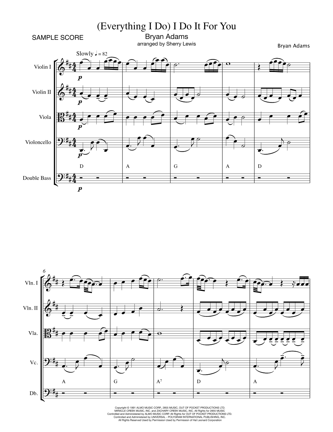 (everything I Do) I Do It For You (arr. Sherry Lewis)