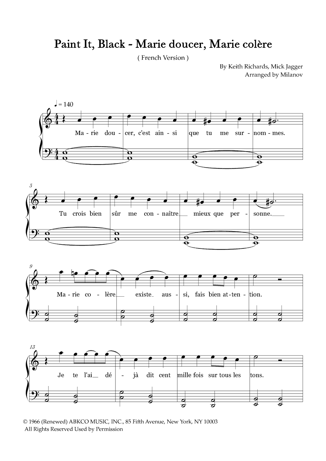 Paint It, Black (arr. Milanov)