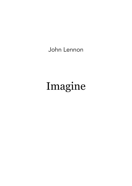 Imagine (arr. Leandro Cardoso)