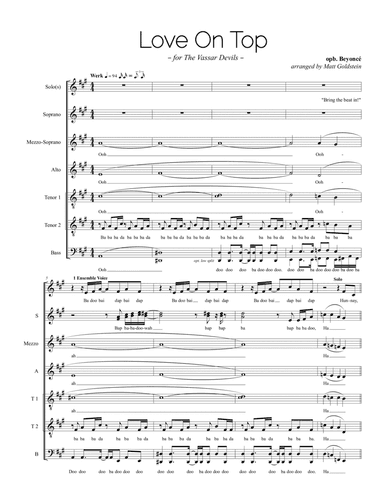 Love On Top (arr. Matt Goldstein)