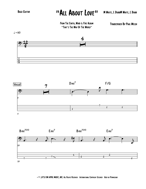 All About Love (arr. Accubass)