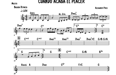 Cuando Acaba El Placer (arr. Mateo Aguilar)