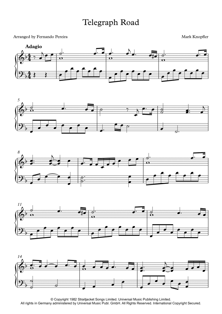 Telegraph Road (arr. Fernando Pereira)