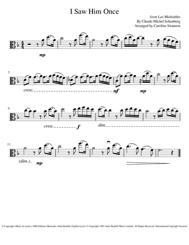 I Saw Him Once (arr. Caroline Swanson)