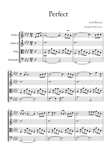 Perfect (arr. RF notes)