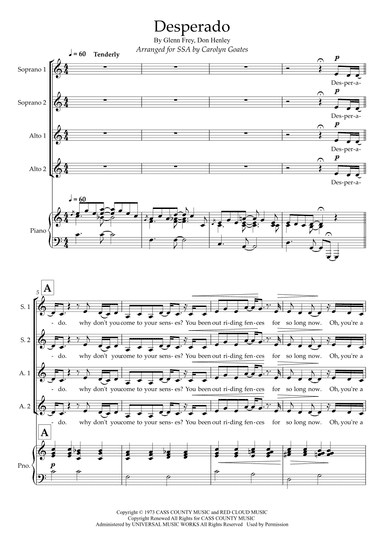 Desperado (arr. Carolyn Goates)
