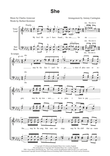She (arr. Antony Currington)