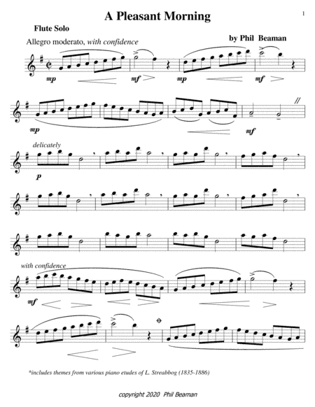 A Pleasant Morning-flute solo