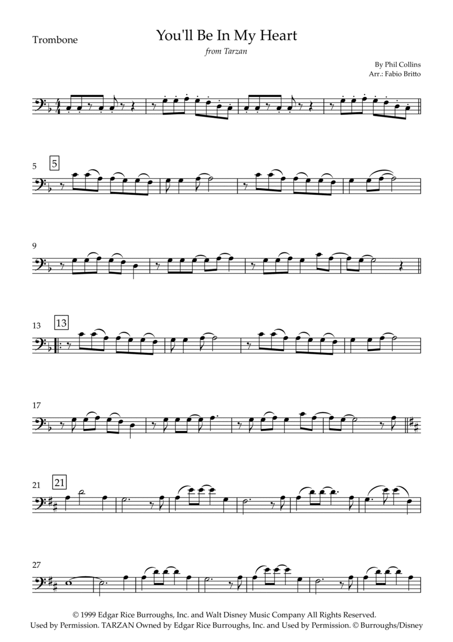 You'll Be In My Heart (arr. Fabio Britto)