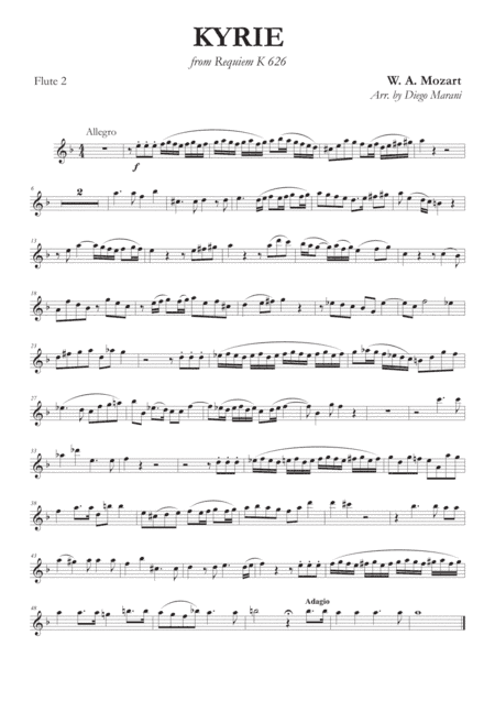 Kyrie from Requiem K. 626 for Flute Quartet (arr. Diego Marani)