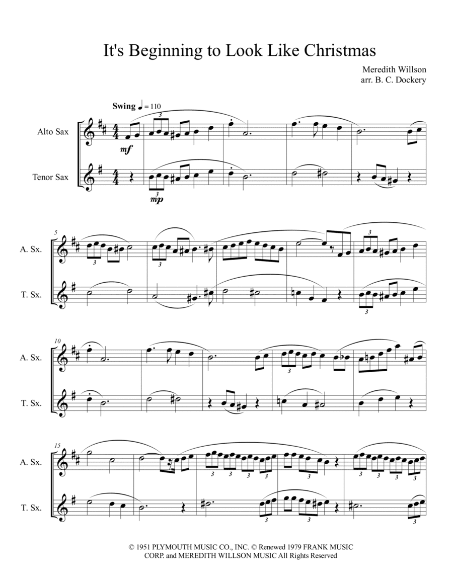 It's Beginning To Look Like Christmas (arr. B. C. Dockery)