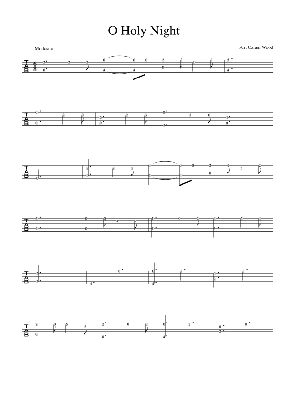 O Holy Night (arr. Calum Wood)