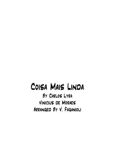 Coisa Mais Linda (arr. Valdeci Faganioli)