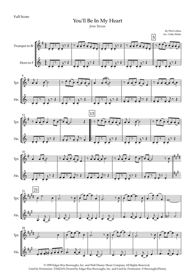 You'll Be In My Heart (arr. Fabio Britto)