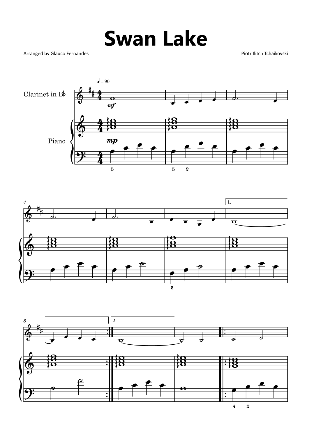 Swan Lake (arr. Glauco Fernandes)