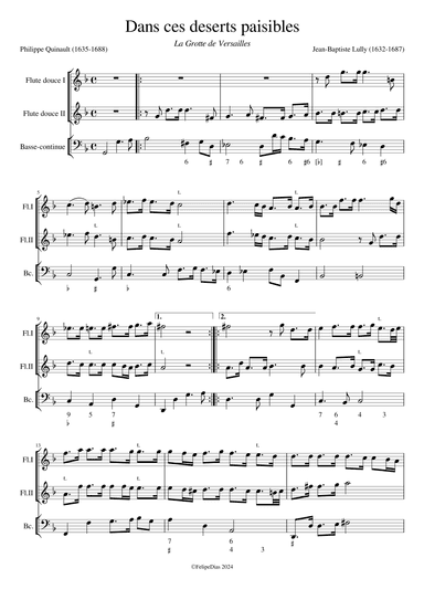 Dans ces deserts paisibles (Récit d'Iris) (arr. Early Music Scores)