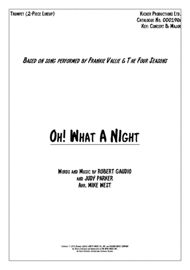 December 1963 (oh, What A Night) (arr. Mike West)