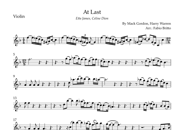 At Last (arr. Fabio Britto)