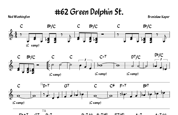 On Green Dolphin Street (arr. John Fries)