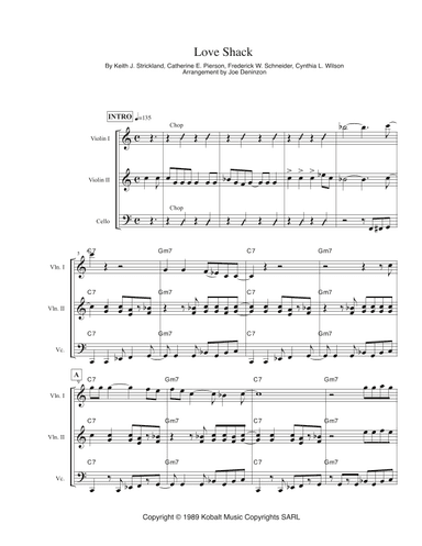 Love Shack (arr. Joe Deninzon)