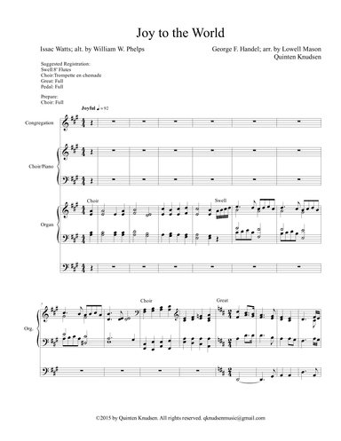 Joy to the World (arr. Quinten Knudsen)