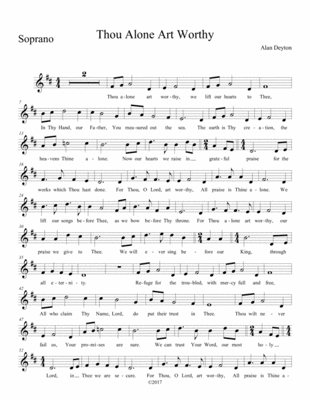 Thou Alone Art Worthy