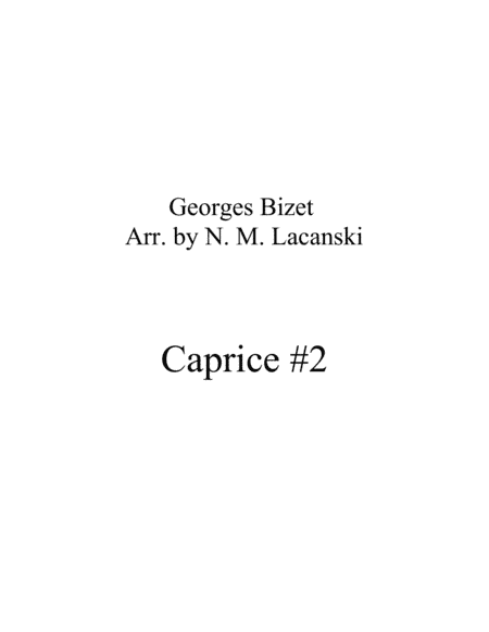 Caprice #2 (arr. Nick Lacanski)