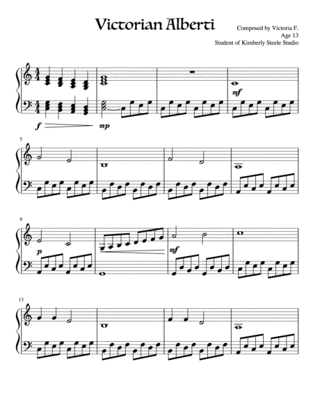 Victorian Alberti: Kimberly Steele Studio Student Composer Series