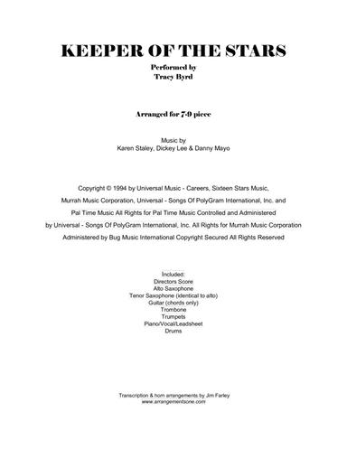 The Keeper Of The Stars (arr. Jim Farley www.arrangementsone.com)
