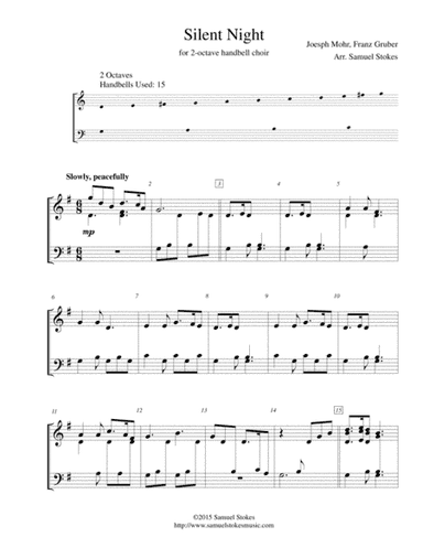 Silent Night - for 2-octave handbell choir (arr. Samuel Stokes)