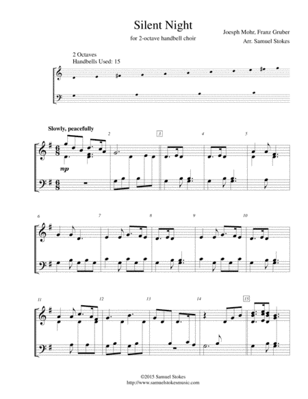 Silent Night - for 2-octave handbell choir (arr. Samuel Stokes)