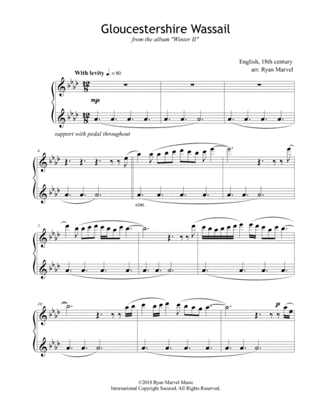 Gloucestershire Wassail (arr. Ryan Marvel)