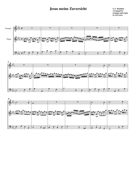 Jesus meine Zuversicht (arrangement for trumpet and organ) (arr. Gil Garty)