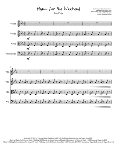 Hymn For The Weekend (arr. Songhea Sackrider)