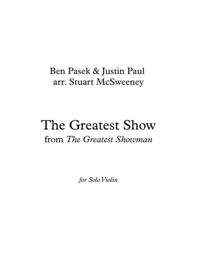 The Greatest Show (arr. Stuart McSweeney)