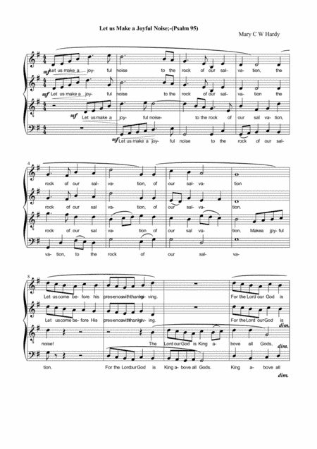 Let us make a joyful noise