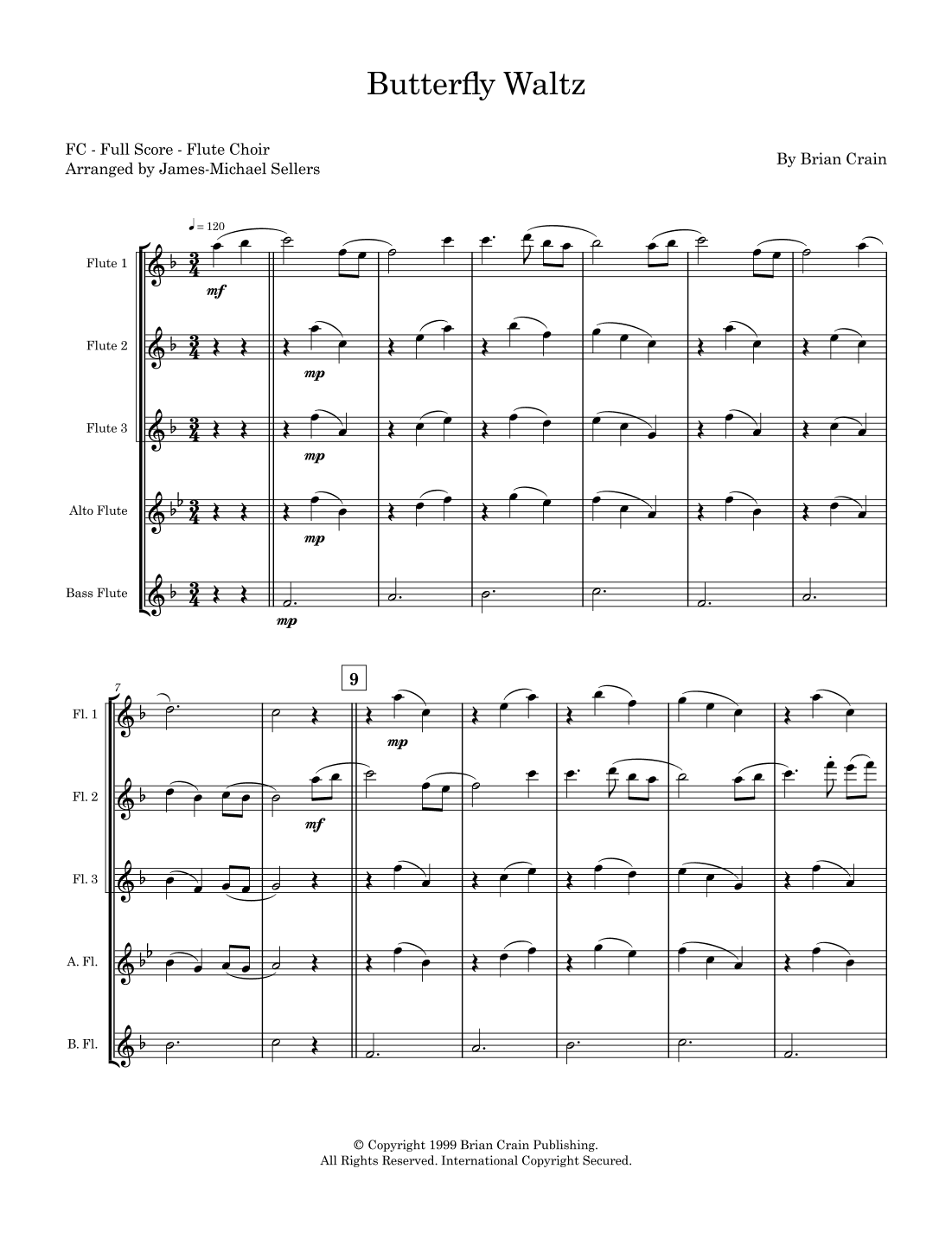 Butterfly Waltz (arr. James-Michael Sellers)