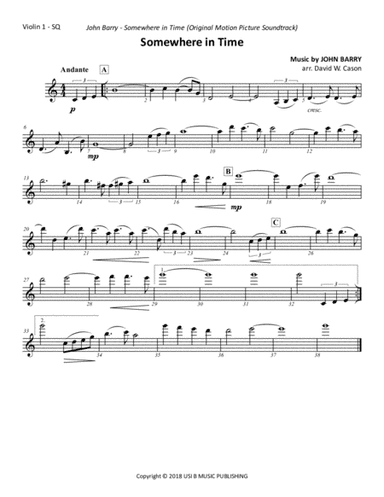 Somewhere In Time (arr. David W. Cason)