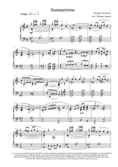 Summertime (arr. Thomas Jancso)