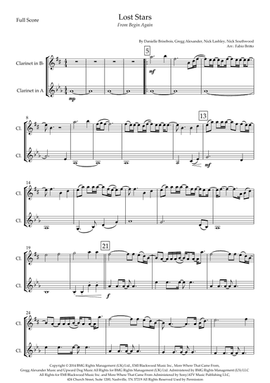 Lost Stars (arr. Fabio Britto)