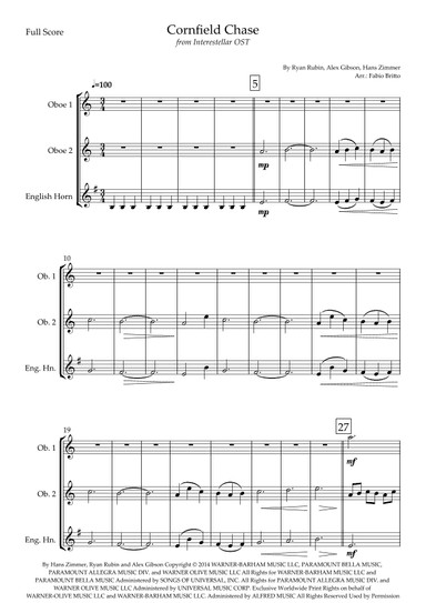 Cornfield Chase (arr. Fabio Britto)