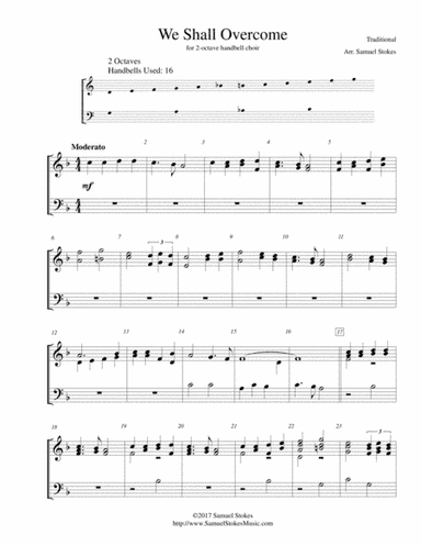 We Shall Overcome - for 2-octave handbell choir (arr. Samuel Stokes)