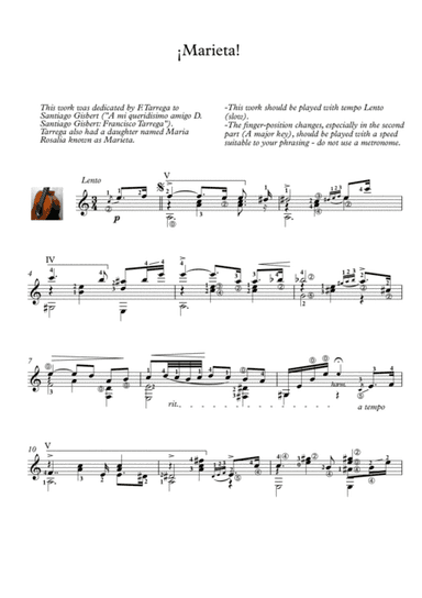 Marieta (arr. PianoSheetNow)