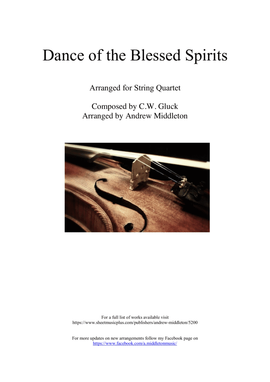 Dance of the Blessed Spirits arranged for String Quartet (arr. Andrew Middleton)