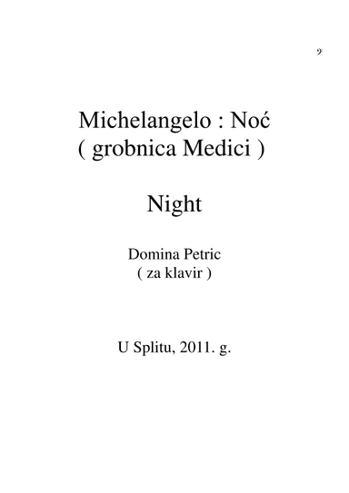 Michelangelo, Capella Medici: Night