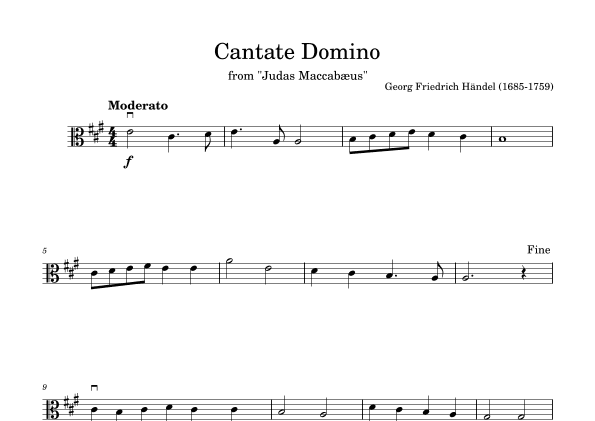 Cantate Domino in A (arr. Diego Marques)